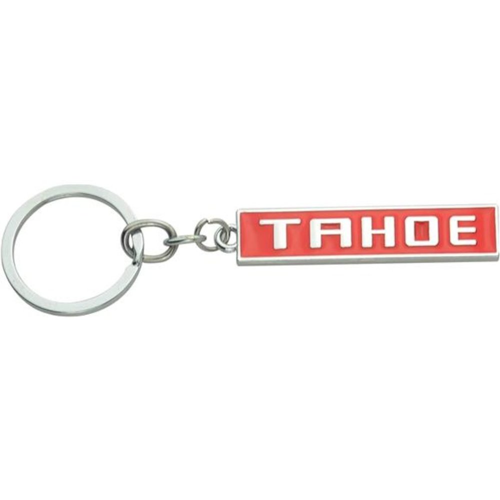 1Pc Chrome Finish Tahoe Key Chain Fob Ring Emblem Keychain Replacement for Tahoe